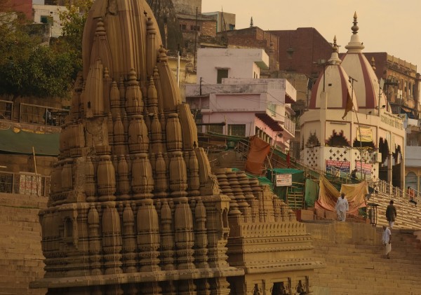 The ghats in Varanasi