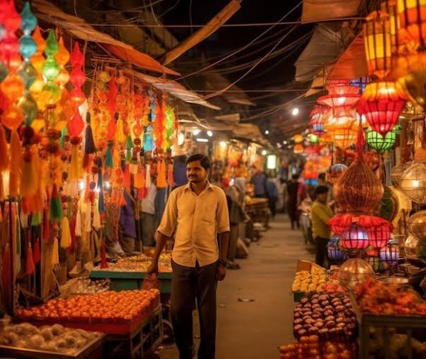 flower stalls in Varanasi