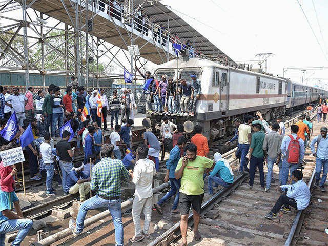  railway route protest